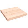 Tablero De Mesa Madera Maciza Borde Natural 40x40x(2-4) Cm