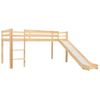 Cama Alta Para Niños Tobogán Y Escalera Madera Pino 97x208 Cm