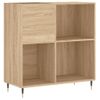 Mueble Discos Madera Contrachapada Roble Sonoma 84,5x38x89 Cm