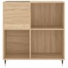 Mueble Discos Madera Contrachapada Roble Sonoma 84,5x38x89 Cm