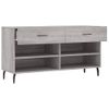 Banco Zapatero Madera De Ingeniería Gris Sonoma 102x35x55 Cm