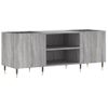 Mueble Para Discos Madera Contrachapada Gris Sonoma 121x38x48cm