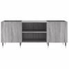 Mueble Para Discos Madera Contrachapada Gris Sonoma 121x38x48cm