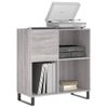 Mueble Discos Madera Contrachapada Gris Sonoma 84,5x38x89 Cm