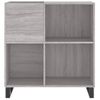 Mueble Discos Madera Contrachapada Gris Sonoma 84,5x38x89 Cm