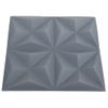 Paneles De Pared 3d 48 Unidades Gris Origami 12 M² 50x50 Cm