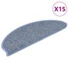 Alfombrilla Autoadhesiva Escalera Sisal 15 Uds Azul 65x21x4 Cm