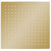 Cabezal Ducha Efecto Lluvia Acero Inox Cuadrado Dorado 30x30 Cm