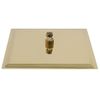 Cabezal Ducha Efecto Lluvia Acero Inox Cuadrado Dorado 30x30 Cm