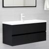 Mueble Con Lavabo Madera De Ingeniería Negro