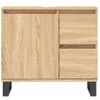 Armario De Baño Madera Contrachapada Roble Sonoma 65x33x60 Cm