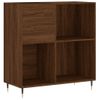 Mueble Discos Madera Contrachapada Roble Marrón 84,5x38x89 Cm