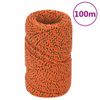 Cuerda De Barco Polipropileno Naranja 2 Mm 100 M