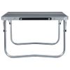 Mesa De Camping Plegable Aluminio Gris 60x40 Cm