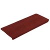 Alfombrilla Autoadhesiva De Escalera 15 Uds Rojo 65x24,5x3,5 Cm