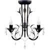 Lámpara De Araña, Candelabro Negro Estilo Art Nouveau, 3 X E14