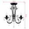 Lámpara De Araña, Candelabro Negro Estilo Art Nouveau, 3 X E14