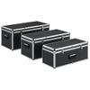 Cajas De Almacenamiento 3 Unidades Aluminio Negro