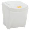 Cubos De Basura Apilables 3 Uds Polipropileno Blanco 75 L