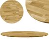 Superficie De Mesa Redonda Madera Maciza De Roble 23 Mm 600 Mm