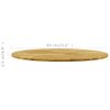 Superficie De Mesa Redonda Madera Maciza De Roble 23 Mm 600 Mm