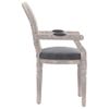 Silla De Comedor Terciopelo Gris Oscuro 54x56x96,5