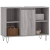 Mueble De Baño Madera De Ingeniería Gris Sonoma 80x33x60 Cm