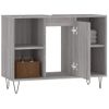 Mueble De Baño Madera De Ingeniería Gris Sonoma 80x33x60 Cm