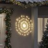 Luces De Navidad De Estrellas 2 Uds 140 Led Blanco Cálido 17 Cm