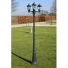 Farola De Jardín 3 Brazos Aluminio Verde Oscuro/negro 215 Cm