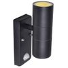 Aplique De Pared Con Sensor Y Led, Acero Inoxidable, Negro