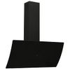 Campana Extractora De Pared Acero Vidrio Templado Negro 90 Cm