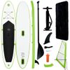 Tabla De Paddle Surf Inflable Con Vela Verde Y Blanca