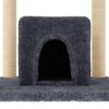 Rascador Para Gatos Con Postes De Sisal Gris Oscuro 154 Cm