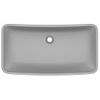 Lavabo De Lujo De Cerámica Rectangular Gris Claro Mate 71x38 Cm