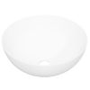 Lavabo Redondo De Cerámica Blanco 36x15 Cm