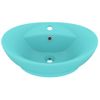 Lavabo Lujoso Con Rebosadero Cerámica Verde Claro 58,5x39cm