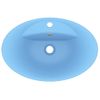 Lavabo Lujoso Con Rebosadero Cerámica Azul Claro 58,5x39 Cm