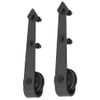 Kit De Herrajes Para Puertas Correderas Skien Acero Negro 200cm