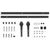 Kit De Herrajes Para Puertas Correderas Skien Acero Negro 200cm