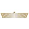 Cabezal Ducha Efecto Lluvia Acero Inox Cuadrado Dorado 50x50 Cm