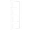 Puerta Corredera Esg Vidrio Y Aluminio Blanca 76x205 Cm