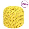 Cuerda De Barco Polipropileno Amarillo 8 Mm 100 M