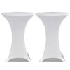 2 Manteles Blancos Ajustados Para Mesa De Pie - 70 Cm Diámetro