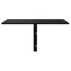 Mesa De Pared Plegable Madera Contrachapada Negra 100x60x56 Cm