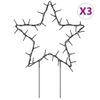 Estrella De Luz Decorativa Navidad Con Estacas 50 Led 29 Cm