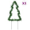 Árbol De Navidad Lde Uces Con Estacas 3 Uds 50 Led 30 Cm