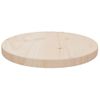 Superficie De Mesa Madera Maciza De Pino Ø30x2,5 Cm