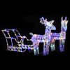 Reno Y Trineo Adorno Navideño 160 Leds Acrílico 130 Cm