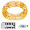 Tira De Luces Con 150 Led Blanco Cálido Pvc 15 M